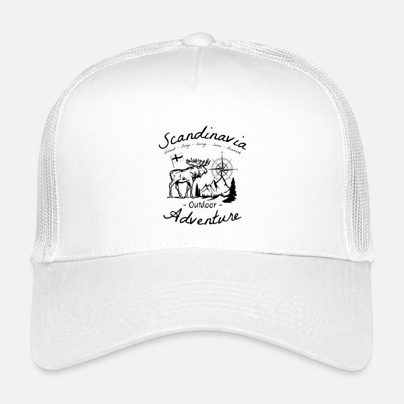 Scandinave Outdoor Adventure Drapeau Orignal Casquette trucker enfant