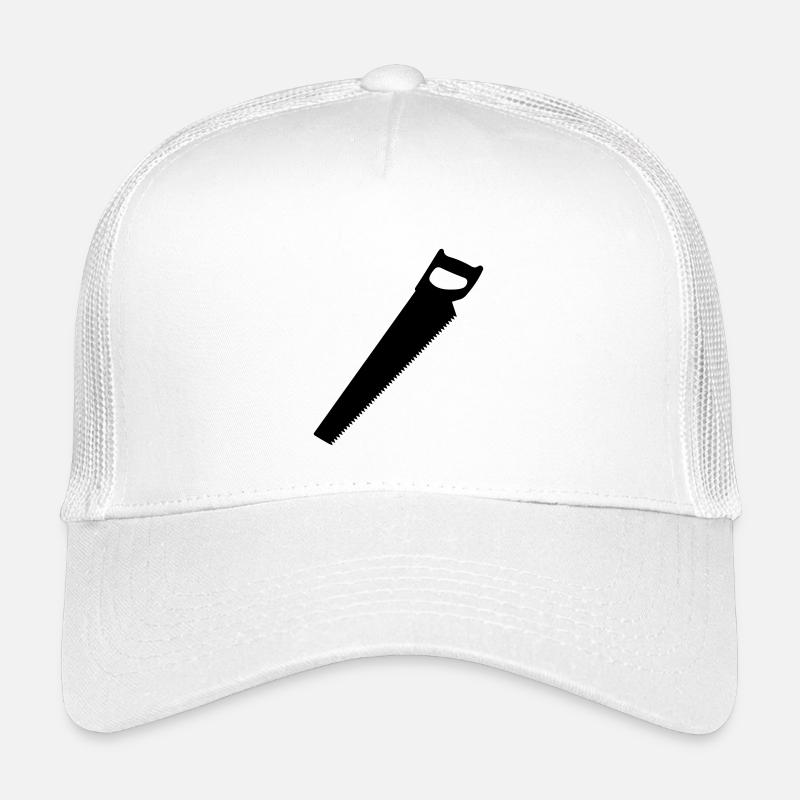 Saw for carpenter or woodworker logo Kids’ Trucker Cap