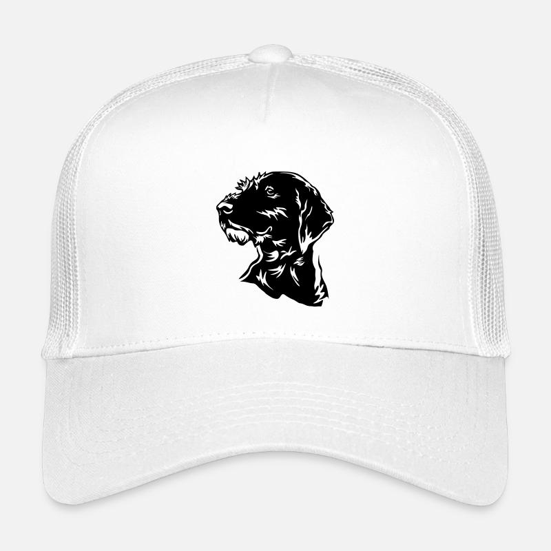 Deutsch Drahthaar Kopf - Kinder Trucker-Cap - Weiß
