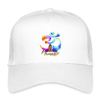 Namaste-Bogen-Iris-Buddha - Kinder Trucker-Cap - Weiß - Vorne