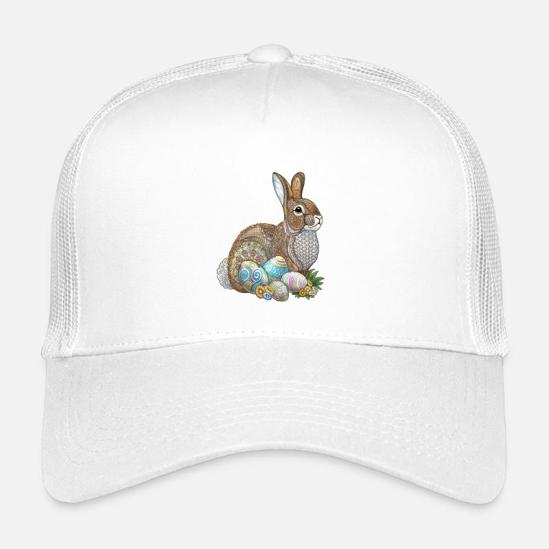 Easter Egg Hunt Zentangle - Kids’ Trucker Cap - white