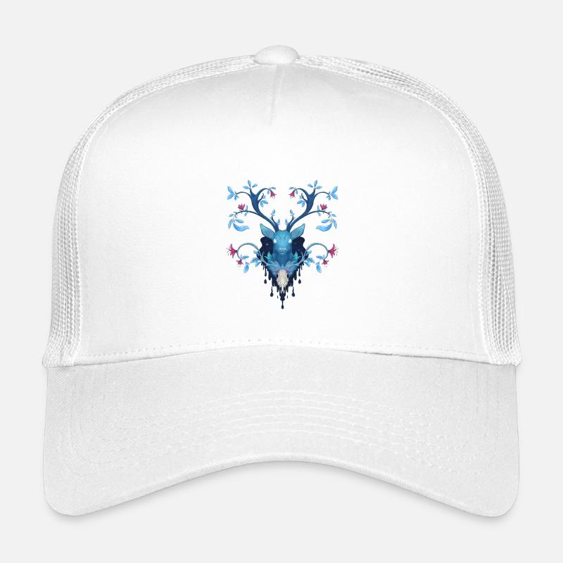 Blue Ink Spirits - Cerf Nocturne aux Bois Fleuris Casquette trucker enfant