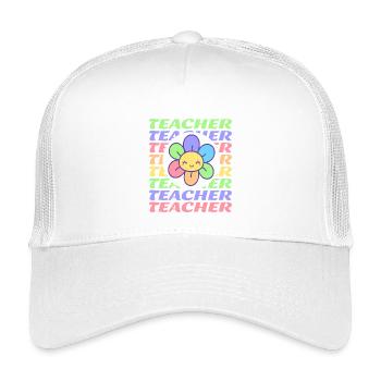 Lehrer Design - Kinder Trucker-Cap - Weiß - Vorne