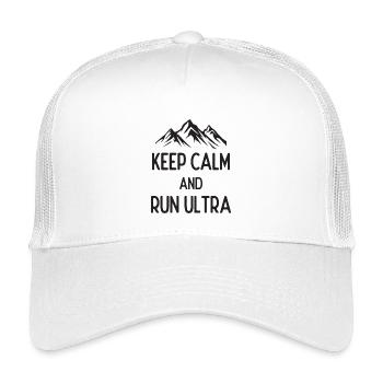 Ruhe bewahren und Ultra laufen - Kinder Trucker-Cap - Weiß - Vorne