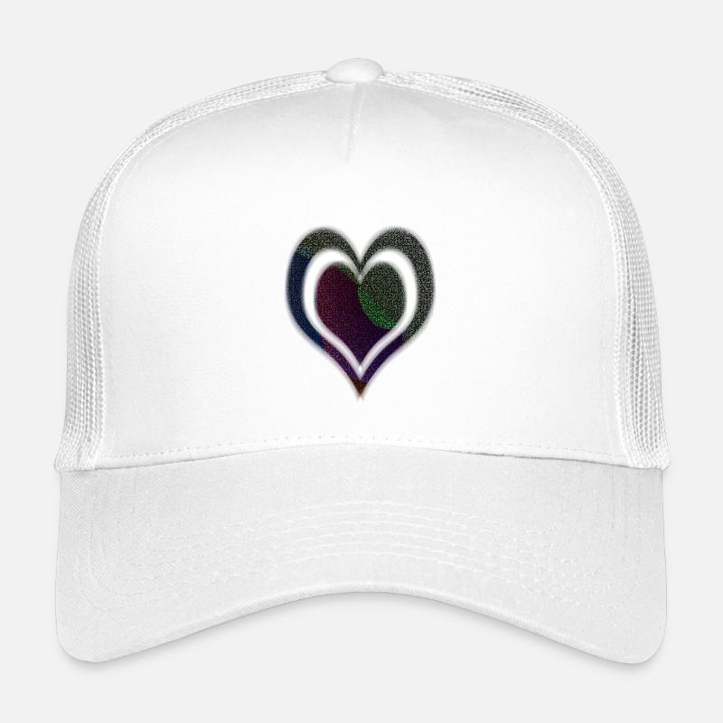 Doppeltes Herz - Kinder Trucker-Cap - Weiß