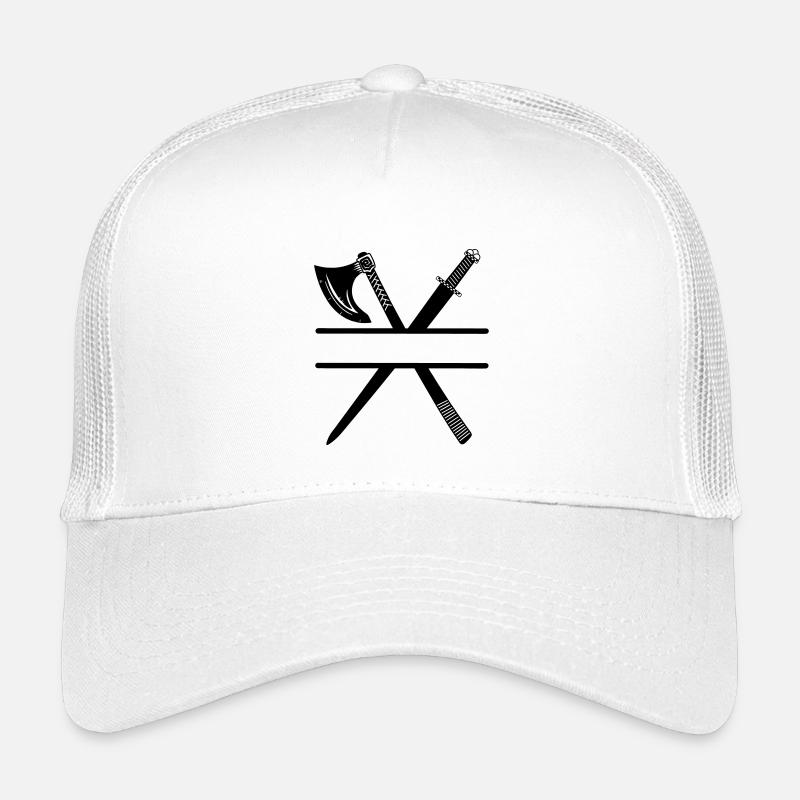 Wikinger Axt Schwert - Kinder Trucker-Cap - Weiß