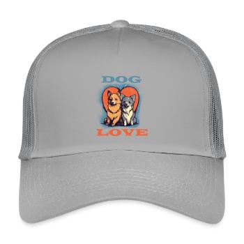 Dog Love - Kids’ Trucker Cap - light grey - Front
