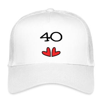 ANNIVERSAIRE. HAPPY BIRTHDAY. JOYEUX ANNIVERSAIRE. - Casquette trucker enfant - blanc - Devant