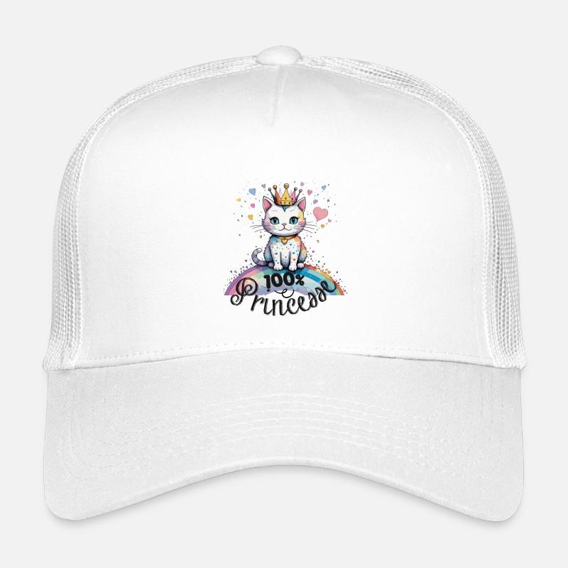 100% princess, cat humor! Kids’ Trucker Cap