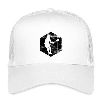 Lacrosse Spieler Skizze - Kinder Trucker-Cap - Weiß - Vorne