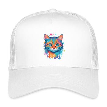 Cute Cat - Kids’ Trucker Cap - white - Front