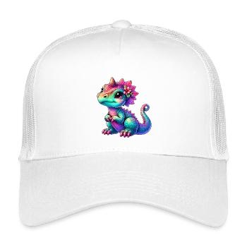 Dinosaur - Kids’ Trucker Cap - white - Front