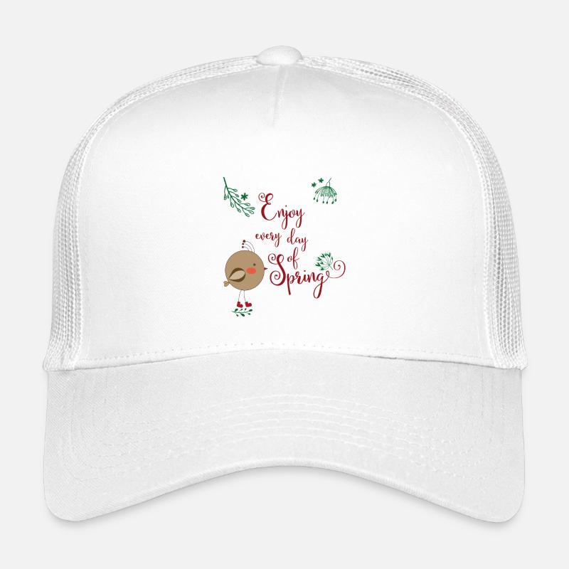 Enjoy every Day of Spring - Kinder Trucker-Cap - Weiß