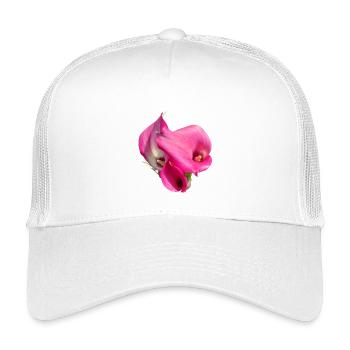 Pink Calla Blütentrio - Kinder Trucker-Cap - Weiß - Vorne