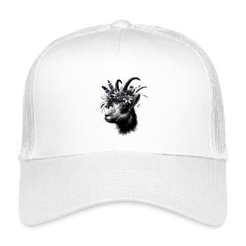 Fleurs de chamois illustration des Alpes et animaux sauvages - Casquette trucker enfant - blanc - Devant