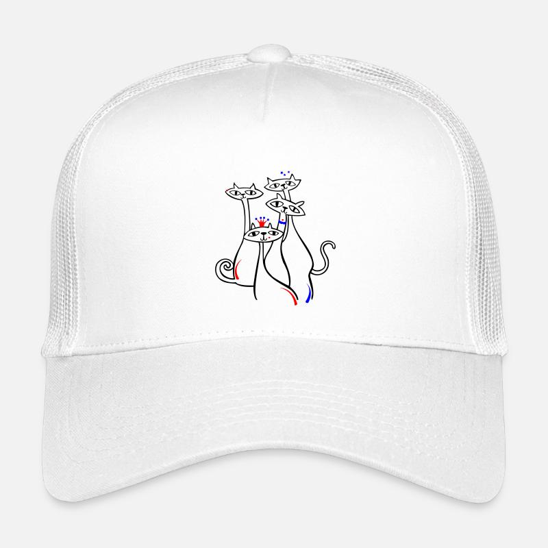 Katzen in Pose - Kinder Trucker-Cap - Weiß