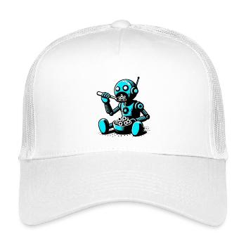 Robot extraterrestre martien extraterrestre - Casquette trucker enfant - blanc - Devant