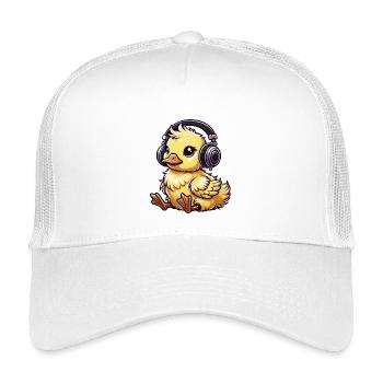 Motif de casque de poussin mignon - Casquette trucker enfant - blanc - Devant