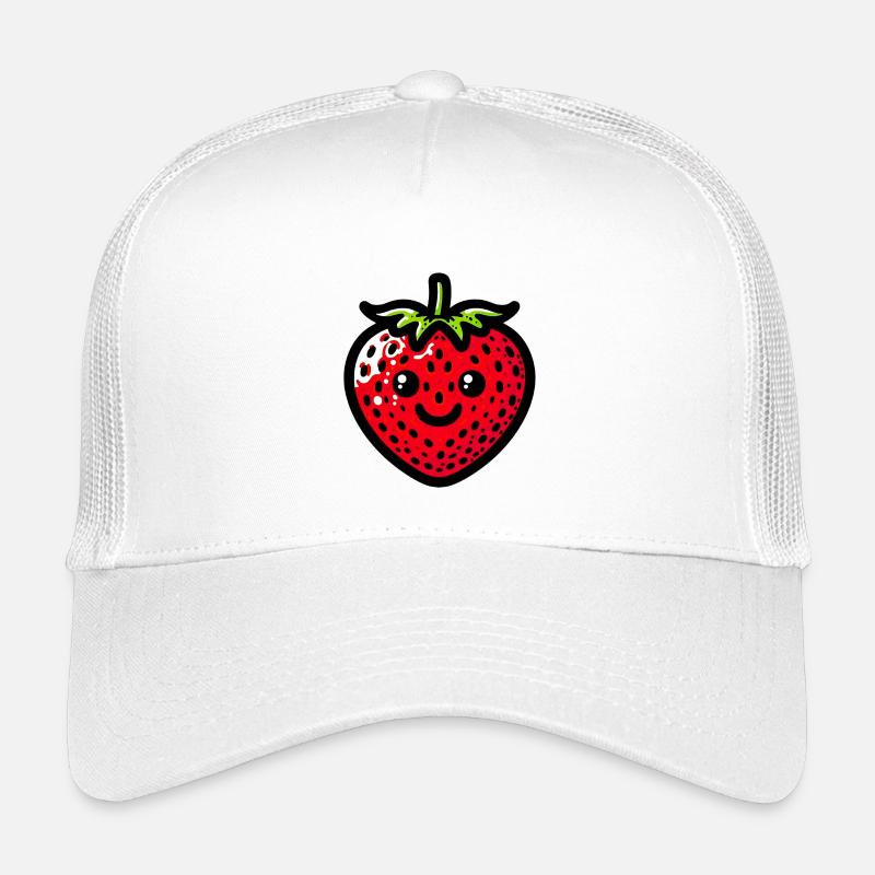 Erdbeeren Erdbeeren - Kinder Trucker-Cap - Weiß