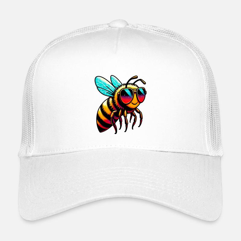 Biene - Kinder Trucker-Cap - Weiß