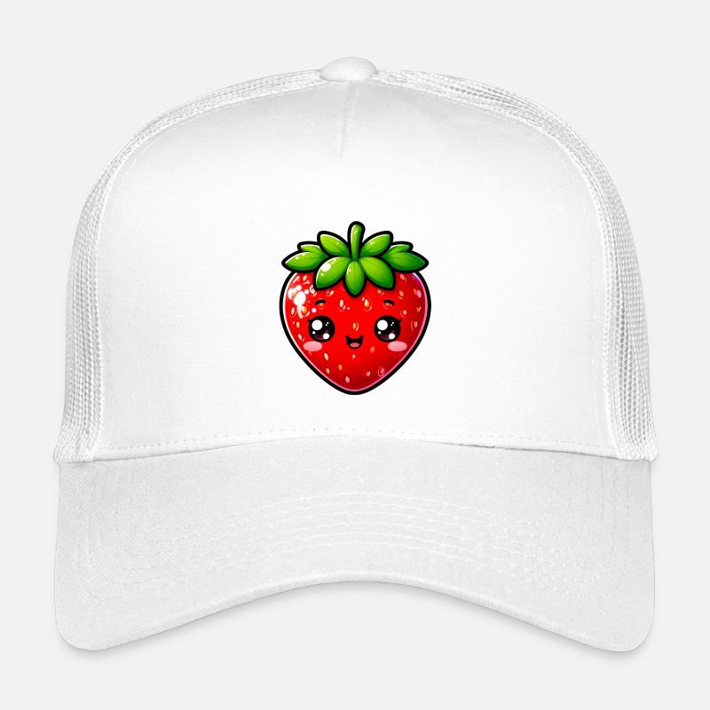 Erdbeeren Erdbeeren - Kinder Trucker-Cap - Weiß