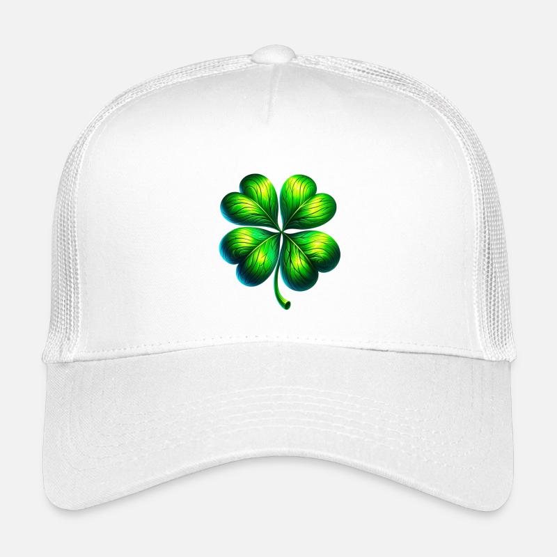 Vierblättriges Kleeblatt - Kinder Trucker-Cap - Weiß