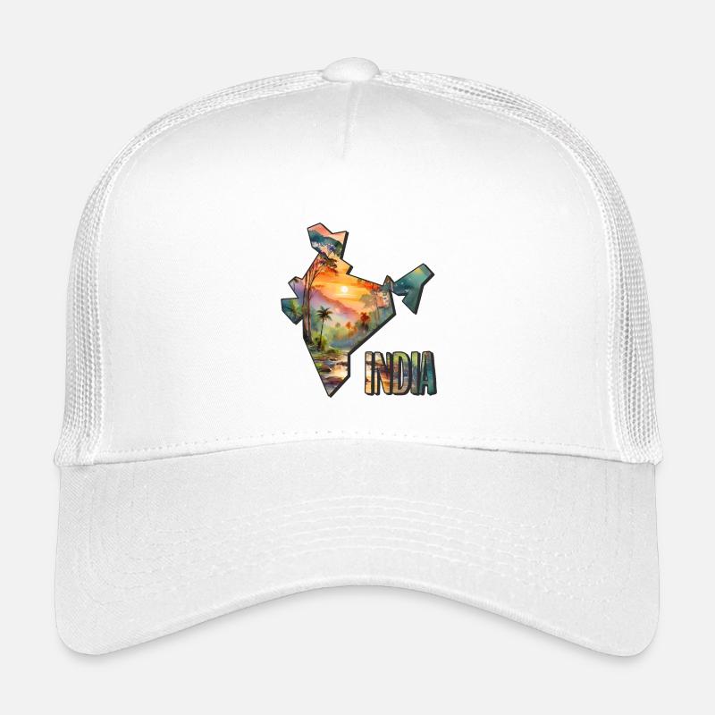 Watercolor Map India Kids’ Trucker Cap