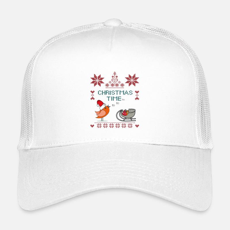 Christmas Time - Kinder Trucker-Cap - Weiß