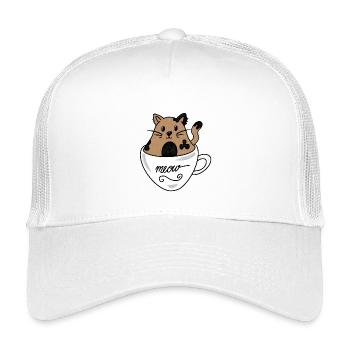 Cup cat - Kinder Trucker-Cap - Weiß - Vorne