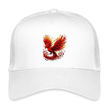 Phénix rouge - Casquette trucker enfant - blanc - Devant