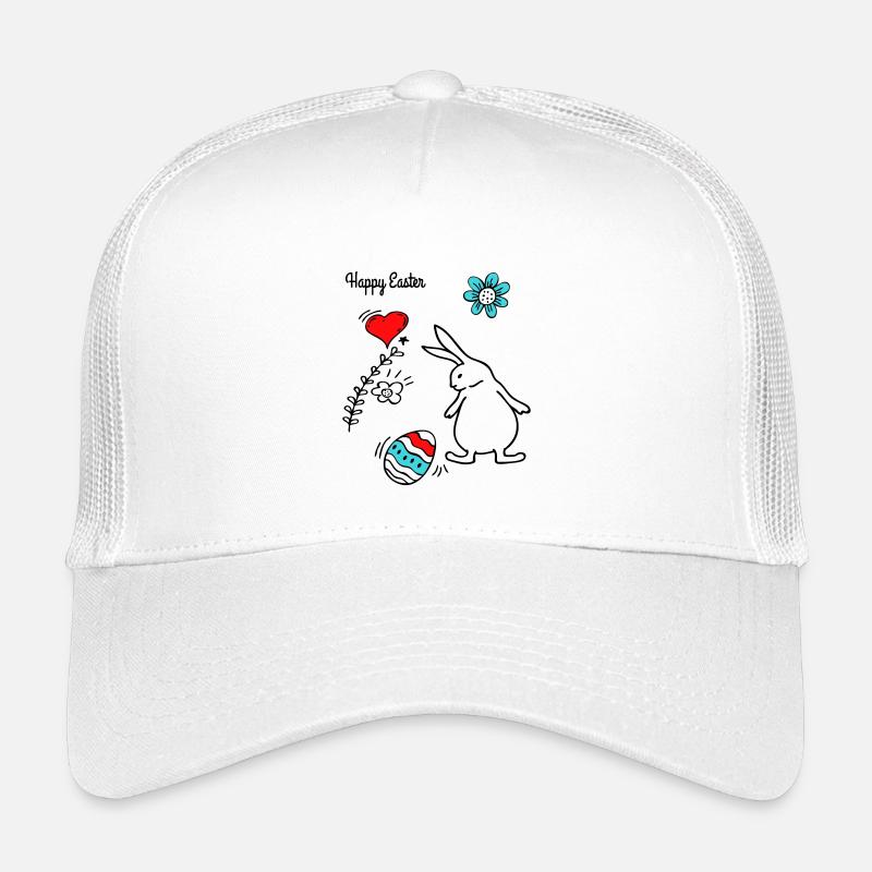 Happy Easter - Kinder Trucker-Cap - Weiß