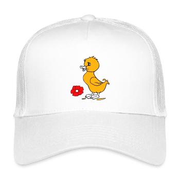 Osterküken Frohe Ostern - Kinder Trucker-Cap - Weiß - Vorne