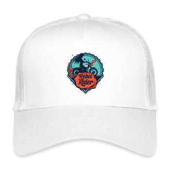 Rebel Rider - Casquette trucker enfant - blanc - Devant