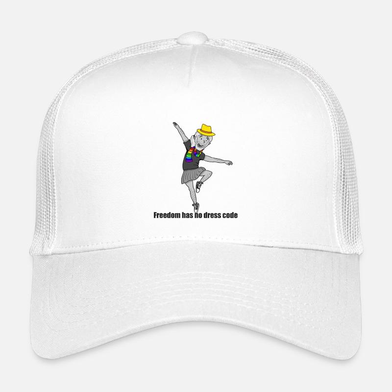 Tanzender Mann im Rock - Kinder Trucker-Cap - Weiß