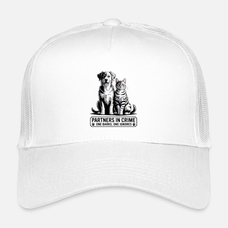 Hund und Katze Duo Kinder Trucker-Cap