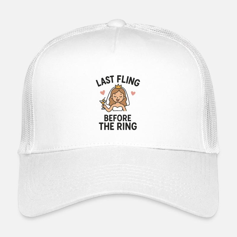 Last Fling before the Ring – Lustiges JGA Braut T- Kids’ Trucker Cap