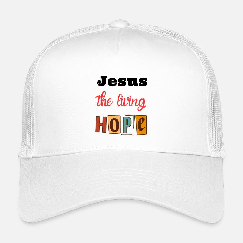 Lebensfreude Hoffnung Design - Kinder Trucker-Cap - Weiß