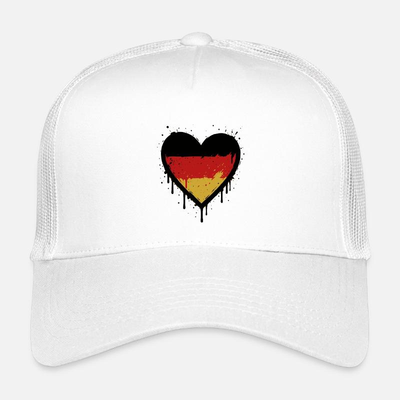 Coeur de l’Allemagne – Conception du drapeau grunge - Casquette trucker enfant - blanc