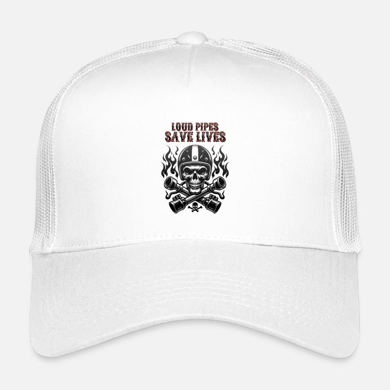 Loud Pipes Save Lives - Kinder Trucker-Cap - Weiß