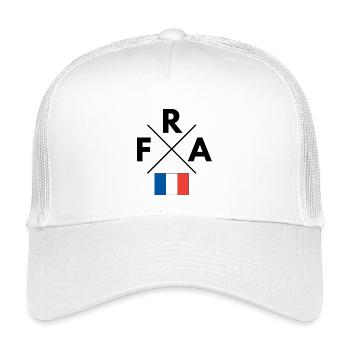 French flag with FRA - Kids’ Trucker Cap - white - Front