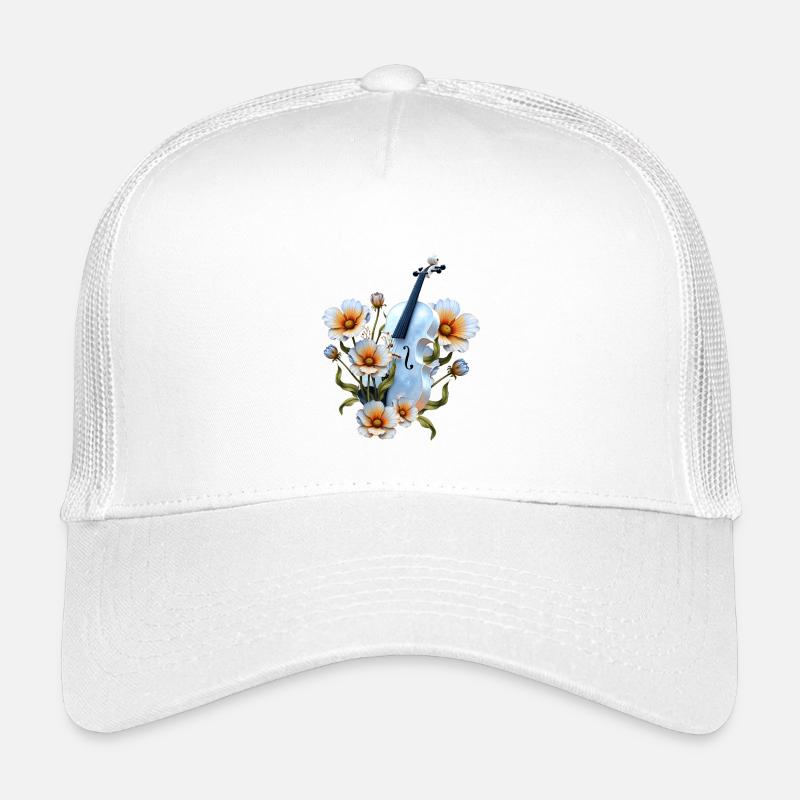 Viola Blue Floral Kids’ Trucker Cap
