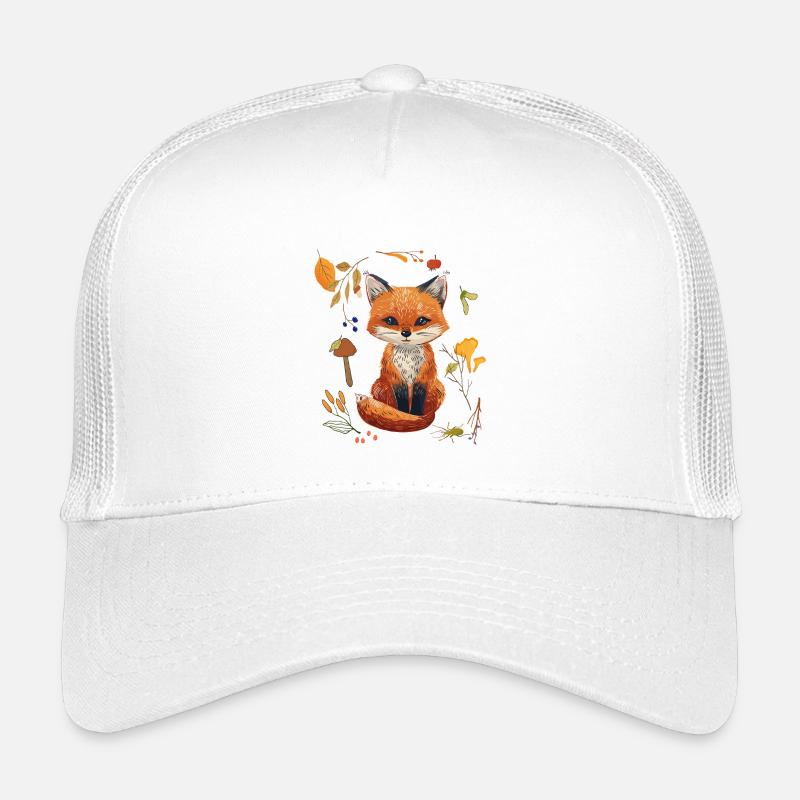 Fuchs im Wald - Kinder Trucker-Cap - Weiß