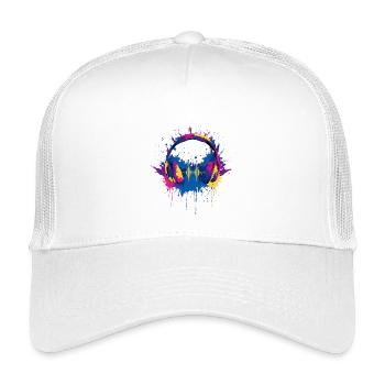 Vibrant_Music_Headphones_Equalizer_Splash - Kinder Trucker-Cap - Weiß - Vorne