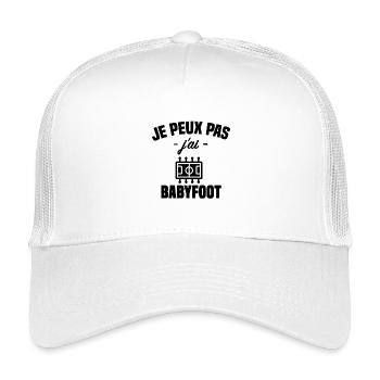 Ich kann nicht, ich habe Tischfußball - Kinder Trucker-Cap - Weiß - Vorne
