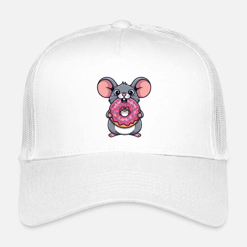 Cute Mouse with Donut Cartoon Dessert Candy Kids’ Trucker Cap