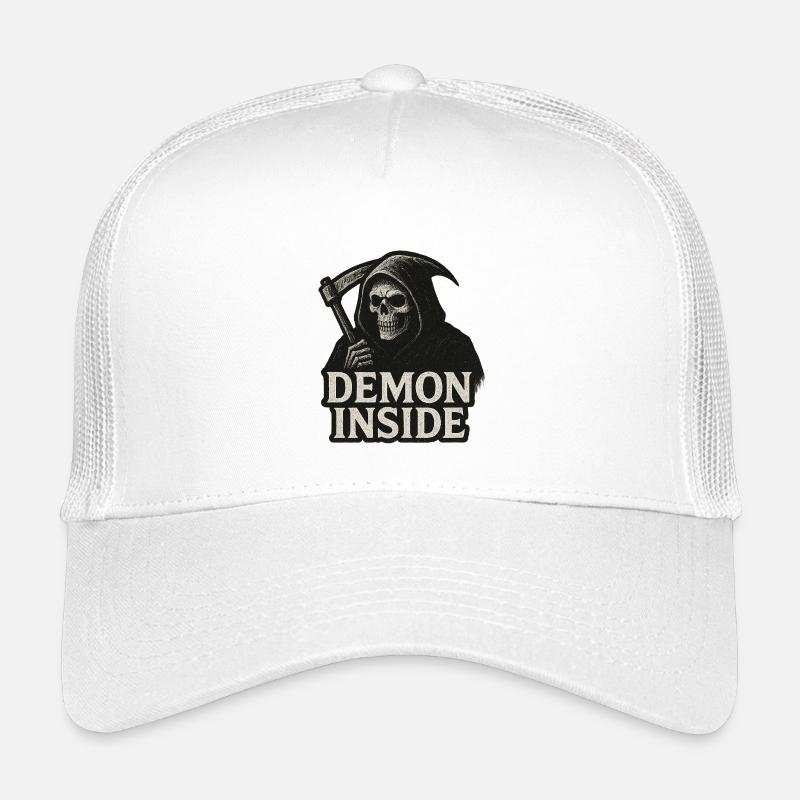 Dämon Innen Grim Reaper - Kinder Trucker-Cap - Weiß