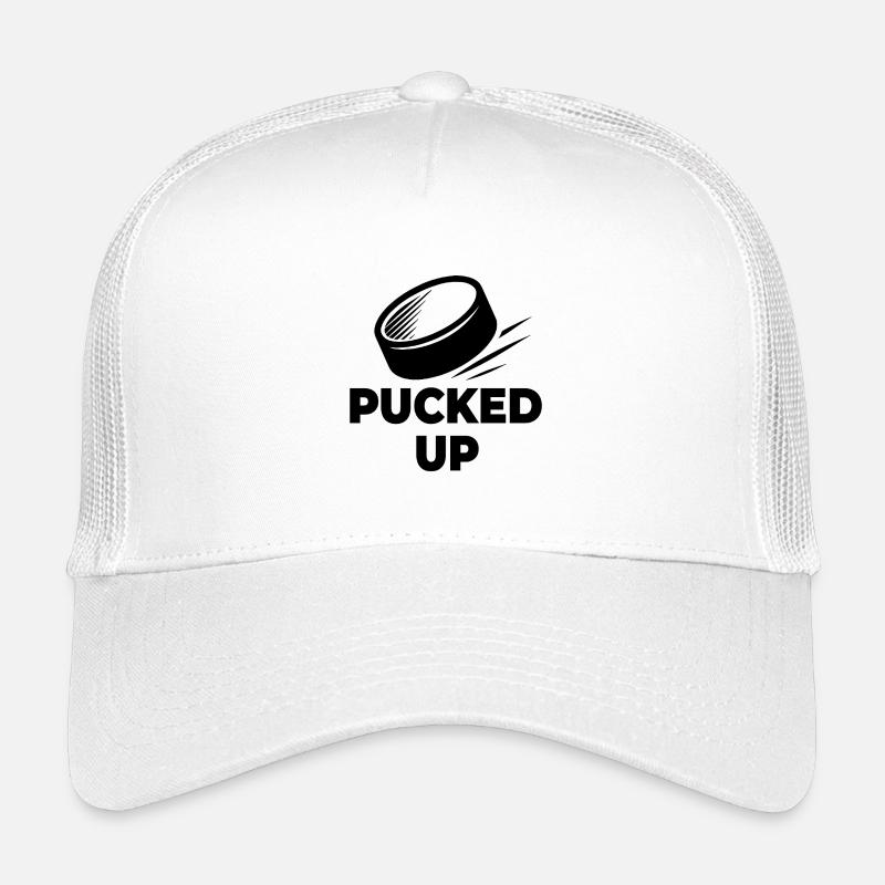 PUCKED-UP-Logo - Kinder Trucker-Cap - Weiß