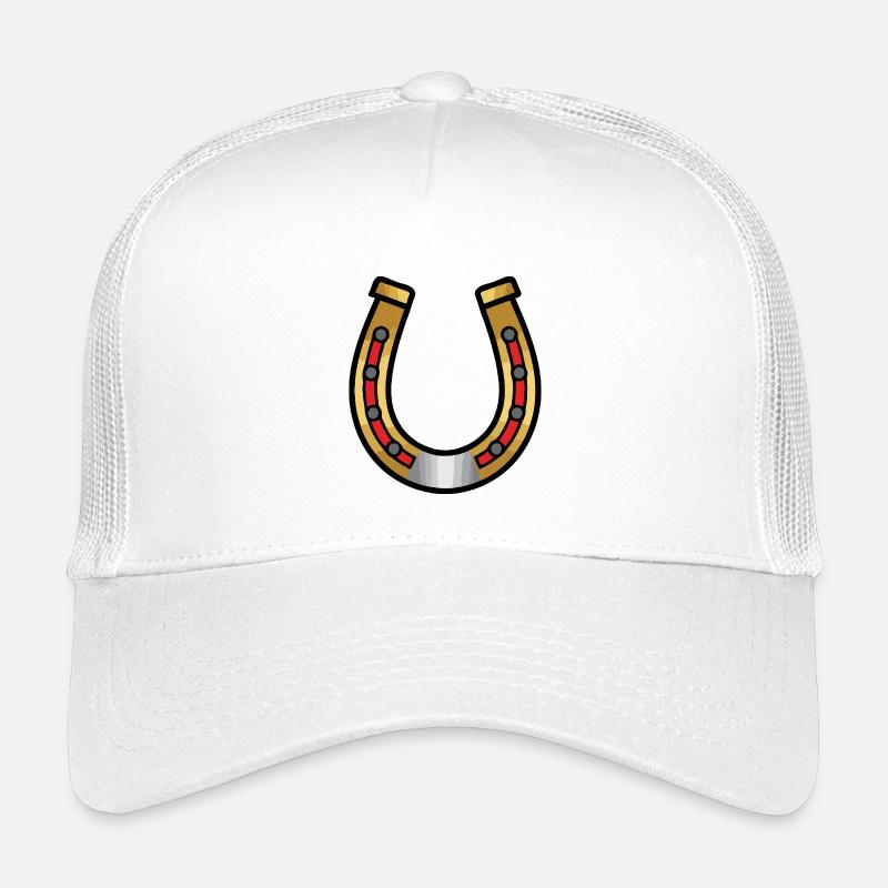 Conception de chance en fer à cheval en or Casquette trucker enfant
