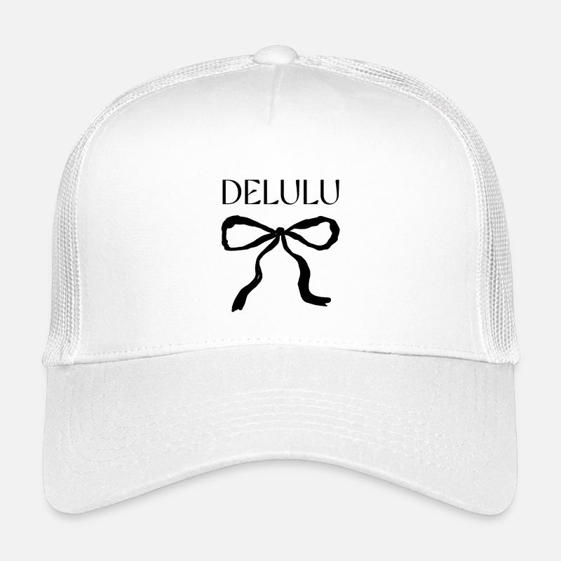 Delulu Saying with Bow Kids’ Trucker Cap