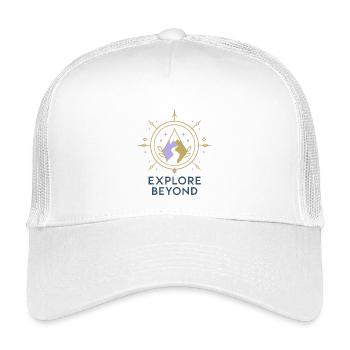 Explore Beyond Kompass - Kinder Trucker-Cap - Weiß - Vorne